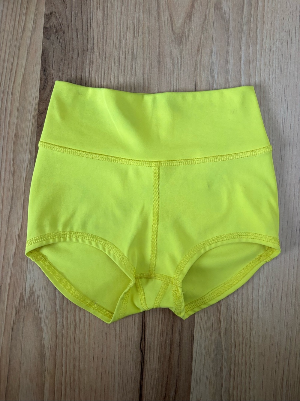 FIVE High-Waist Yellow Shorts